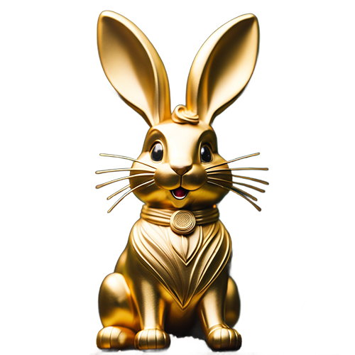 Golden Bunny Background Remove